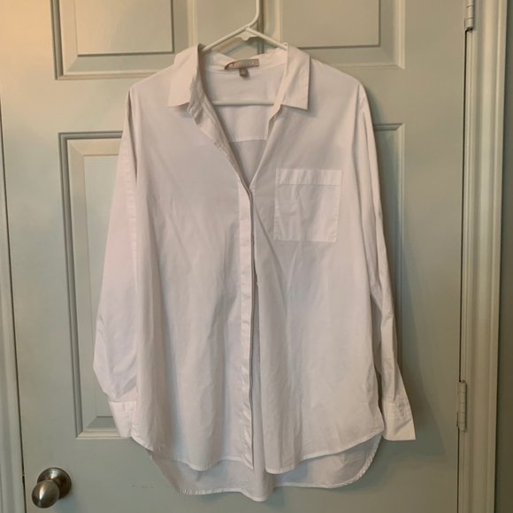 Athleta Tops - Athleta White Collard Button Shirt with Side Butto